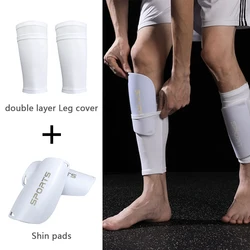 1 Set Soccer Shin Guard Adults Kids Socks With Pocket Professional Shields Legging Shinguards Cover Sleeves Protective Gear