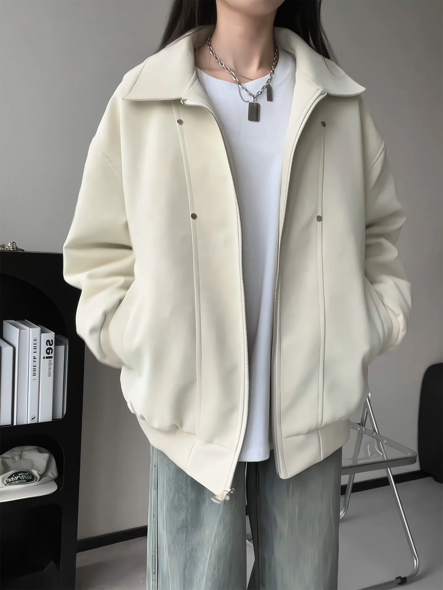 

Thiened Fce Collar Biker Sle из искусственной кожи, мужское зимнее теплое хлопковое пальто на молнии с застежкой-стойкой, молодежное модное пальто