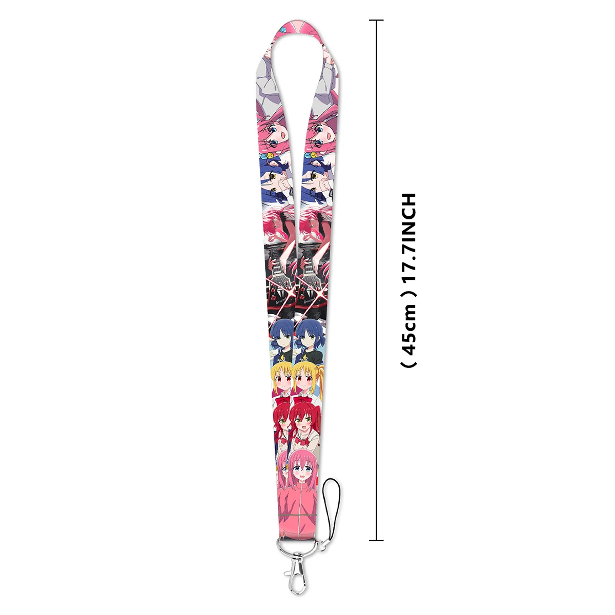 Japanese Anime Girl Band Keychain ID Credit Card Cover Pass Mobile Phone Charm Neck Straps Badge Holder Key Holder Accessories