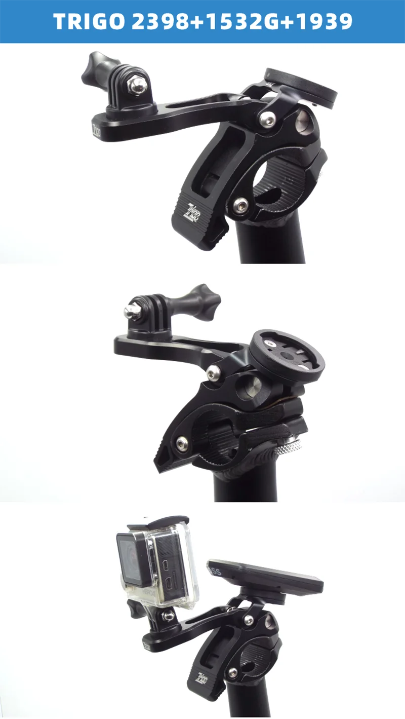 Trigo Cycling Scheinwerfer halterung Kamera halter für fnhon da hon k3plus faltbare Fahrrads chaft Gopro Halterung Fahrrad zubehör – Detail 4