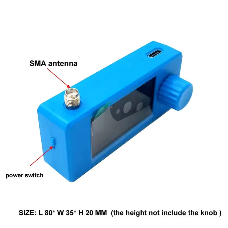 Blue Case Updated Version V3 ATS-mini 0.5-108MHz SI4732 Radio Pocket SSB Radio All Band ESP32 Radio Receiver view 3