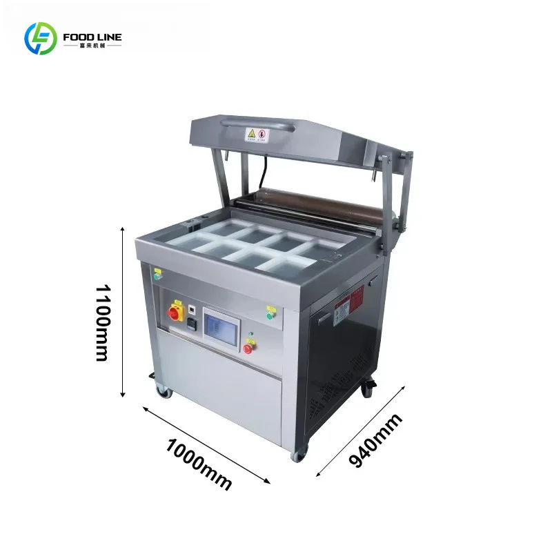 Customized Modified Atmospheric Tray Sealer Machine with Film for Food Meat Fish Salad Vacuum Packaging