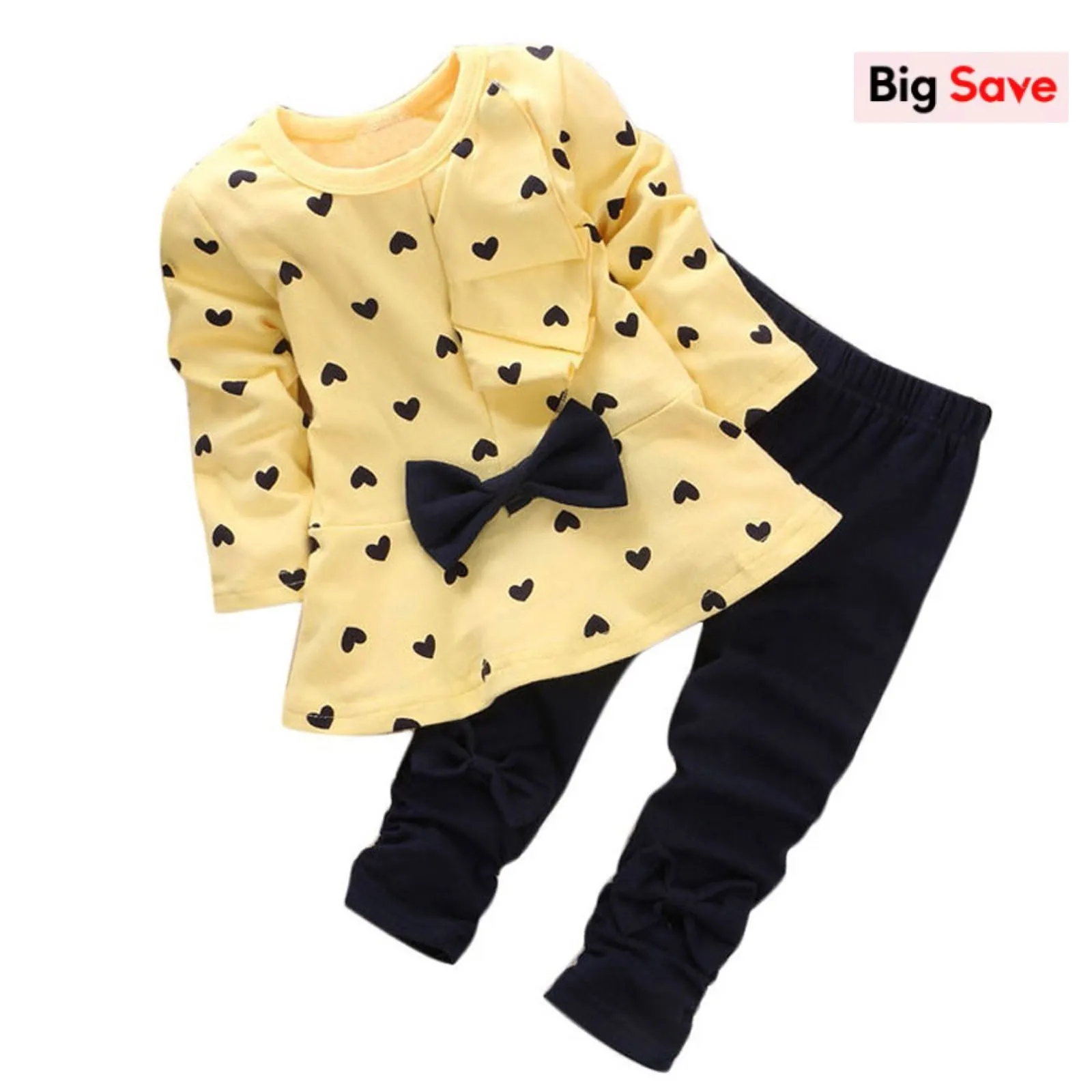 Infant Newborn Baby Girls Boys Loose Print T-shirt+Pants Print Outfits Set