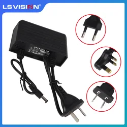 LS VISION Qualified AC 110-240V To DC 12V 2A CCTV Power Supply Adapter,EU/US/UK/AU Plug ABS Plastic for Home Security Camera