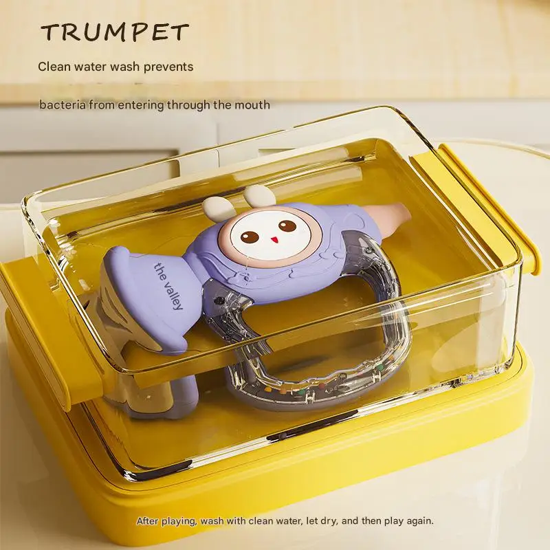 早期教育音楽玩具 6 から 36 ヶ月の子供向け ソフトシリコンホイッスルとミニガラガラ楽器 モンテッソーリ玩具