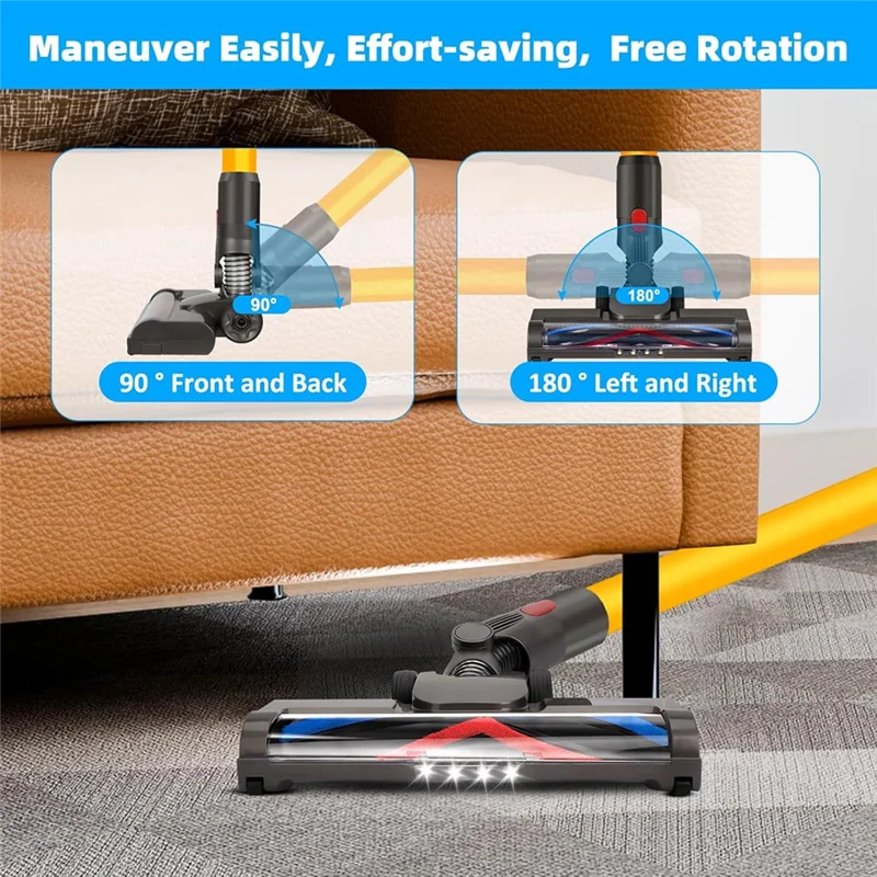 

A05G-Brush For Dyson V15 V11 V10 V8 V7 Vacuum Cleaner Brushes With 4 LED Lights Electric Turbo Brush Carpet And Hard Floors