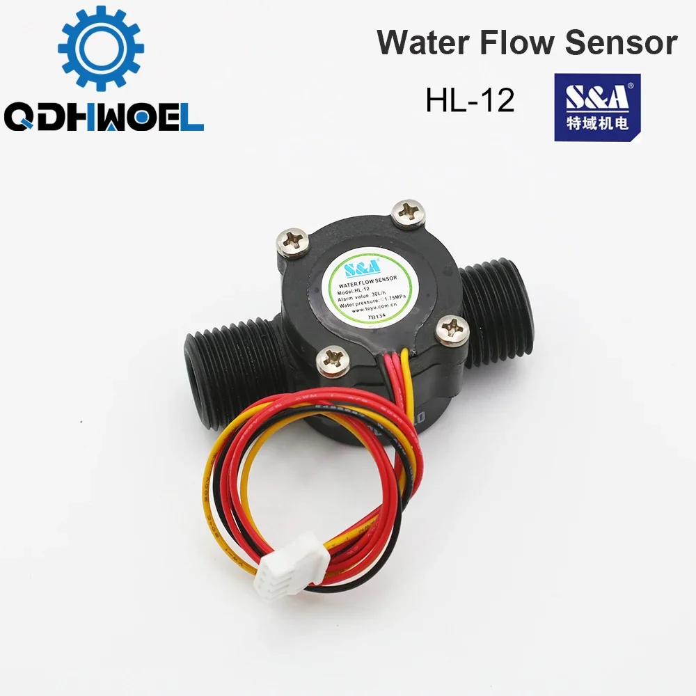 

QDHWOEL Water Flow Switch Sensor HL-12&HL-30 for S&A Chiller for CO2 Laser Engraving Cutting Machine