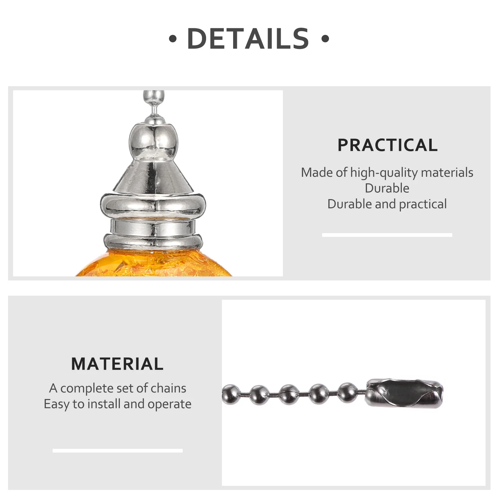 

2Pcs Crystal Hanging Pendant Decorative 30mm Ceiling Chain Decor Crystal Pull Chain