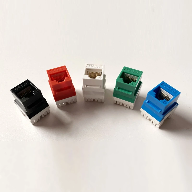 Cat6 RJ45 키스톤 잭 모듈 커넥터 이더넷, 월 플레이트 패치 패널 용
