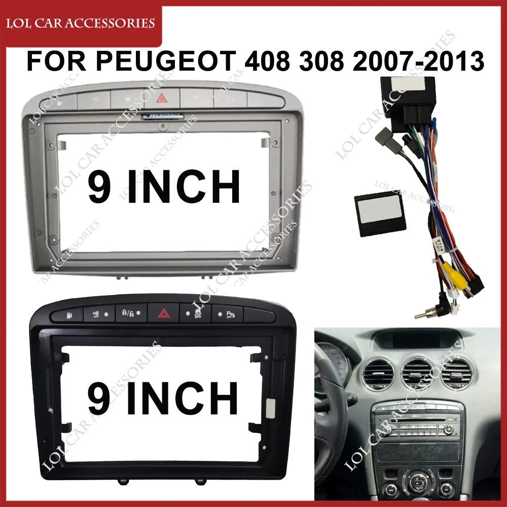 

9 дюймов для PEUGEOT 408 308 2007-2013 автомобильное радио стерео Android GPS MP5 проигрыватель Корпус рамка 2 Din головное устройство панель