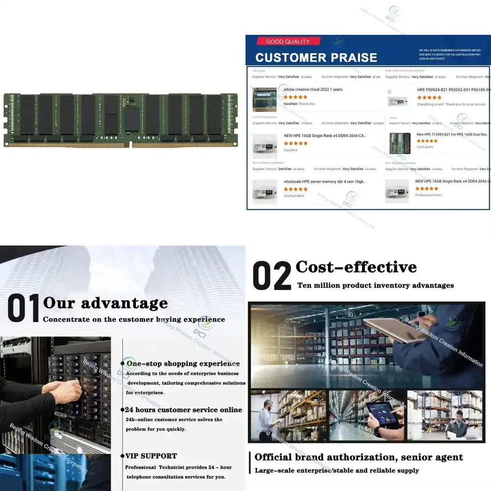 D Ell Original RAM 16GB DDR4 ECC 2400MHz 2666MHz 2933MHz 3200MHz for Workstation Server Laptop Memory Module for Desktop PC