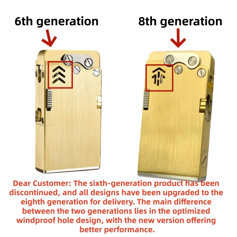 Upgraded Eighth Generation Dragon Tongue Semi-automatic Ejection Brass Fuel Oil Lighter, Personalized Cool Gift for Men