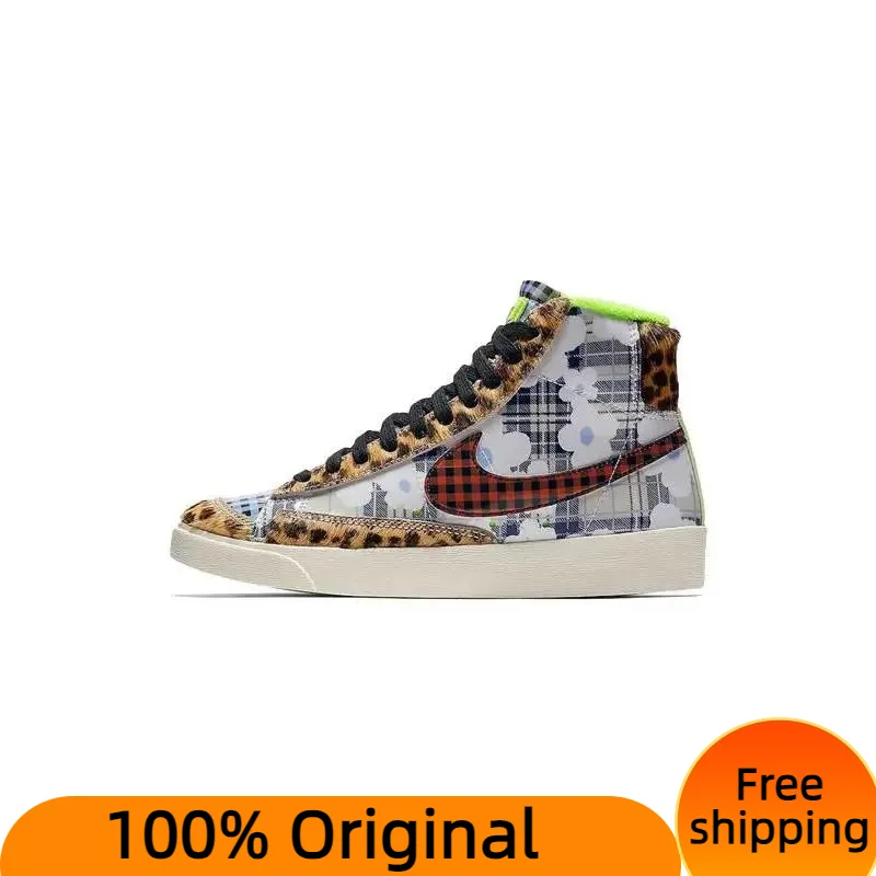 Nike Blazer Mid Gel Wid Print - Flower Flannel Sneakers shoes CJ4239-981 With Original Box