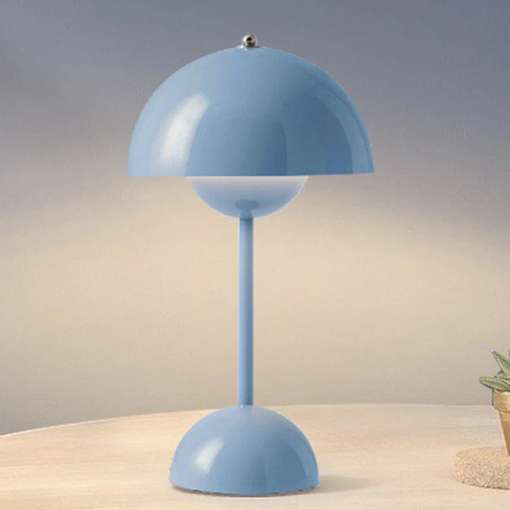 Imagem -03 - Cordless Flowerpot Table Lamp Regulável Recarregável Mushroom Table Lamp para Cabeceira Bateria Operado Night Light For Indoor