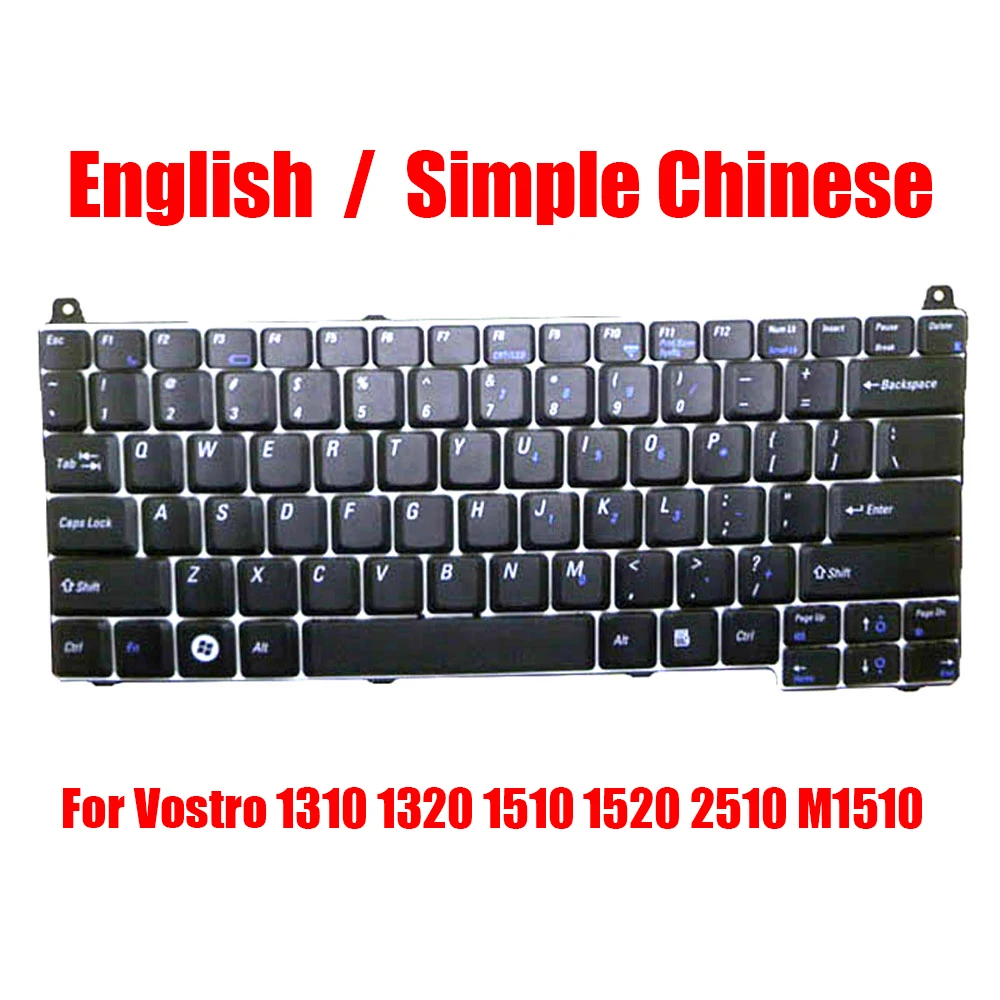 

US CN Keyboard For DELL For Vostro 1310 1320 1510 1520 2510 M1510 MP-03263U4-6981 0Y862J Y862J 0T472C T472C V0209BIAS1 English