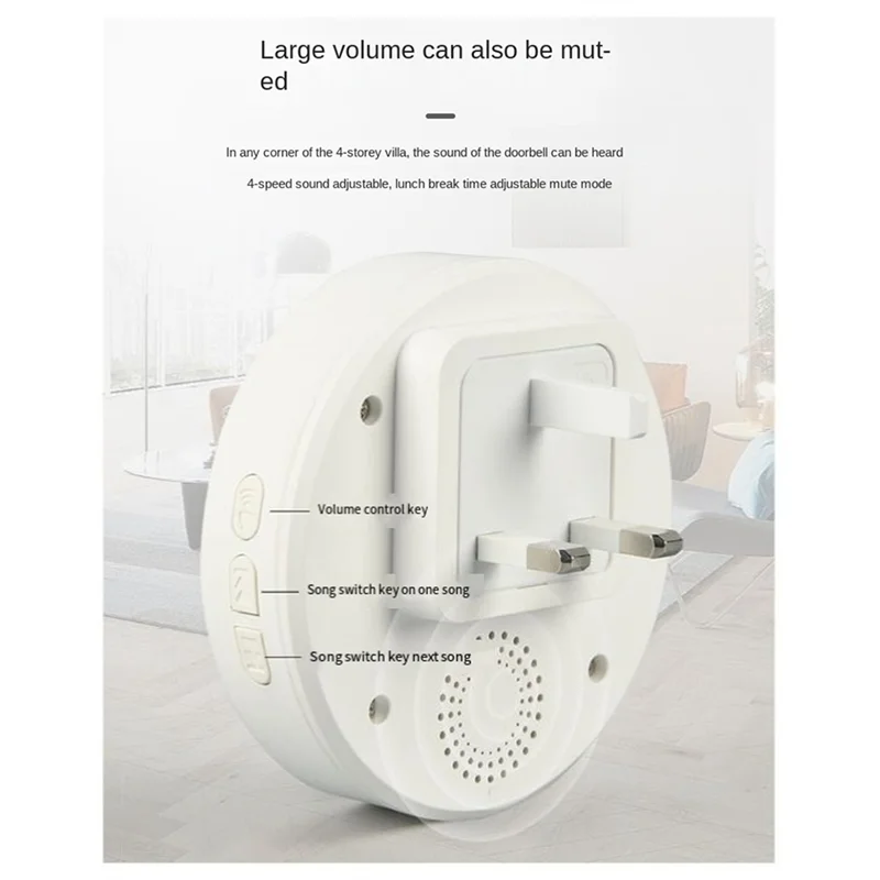 ABGN Draadloze Deurbel Waterdichte Slimme Deurbel IP68 Thuis Deurbel Intelligente 58 Nummers 4 Niveau Volumeregeling