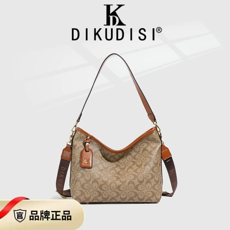 

Модная-элегантная новинка 2025 года, женская роскошная брендовая кожаная сумка на плечо, известный дизайнер, винтажная популярная повседневная сумка ​