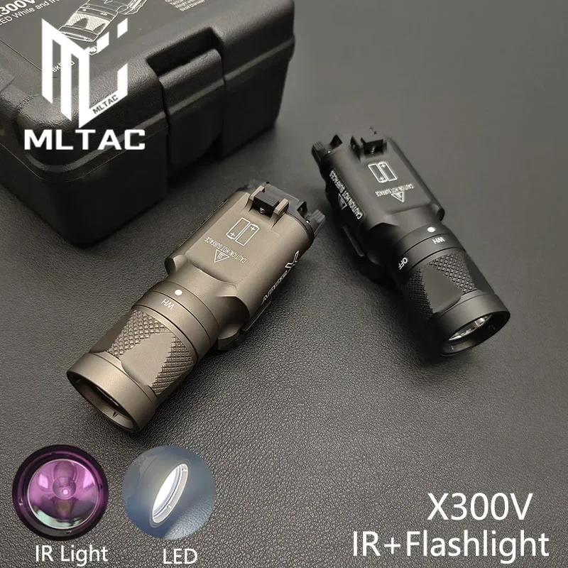 Tactical X300V IR Flashlight 500 Lumens LED White Light Weapon Light X300 X300U X300V Hunting Scout Light Fit 20mm Rail