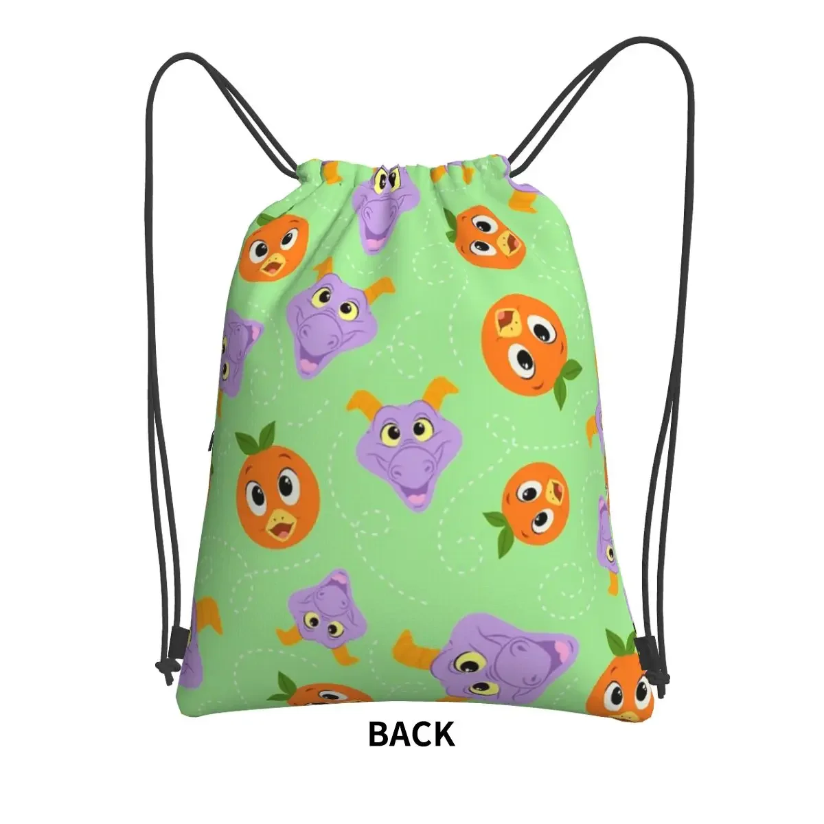 Festival Fresh - Figment And Orange Bird Backpacks Drawstring Bag Drawstring Bundle Pocket Sundries Bags For School Students