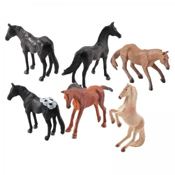 Hand Painted Miniature Horse Animal Figure Realistic Toys for Children Interactive Learning Accessories