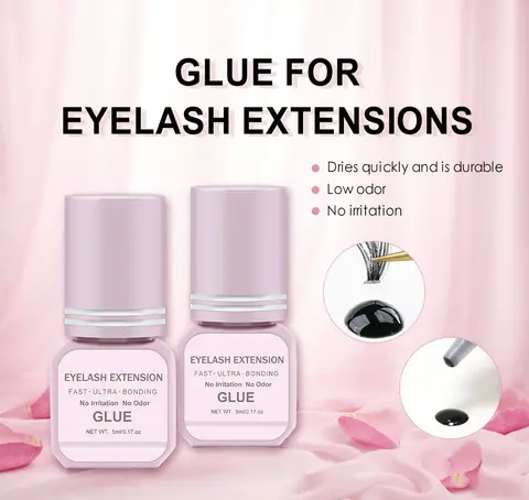 Professional DIY Waterproof Eyelash Extension Glue Quick Drying Strong Hold Long Lasting 14 Days for Home Use Low Smell Eyelasah