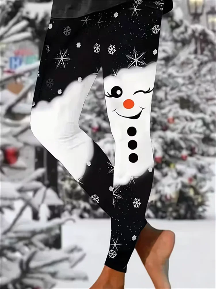 طماق المرأة طماق عيد الميلاد بسط الجوارب ضئيلة مثير أزياء اليوغا السراويل العصرية بارد تجريب السراويل