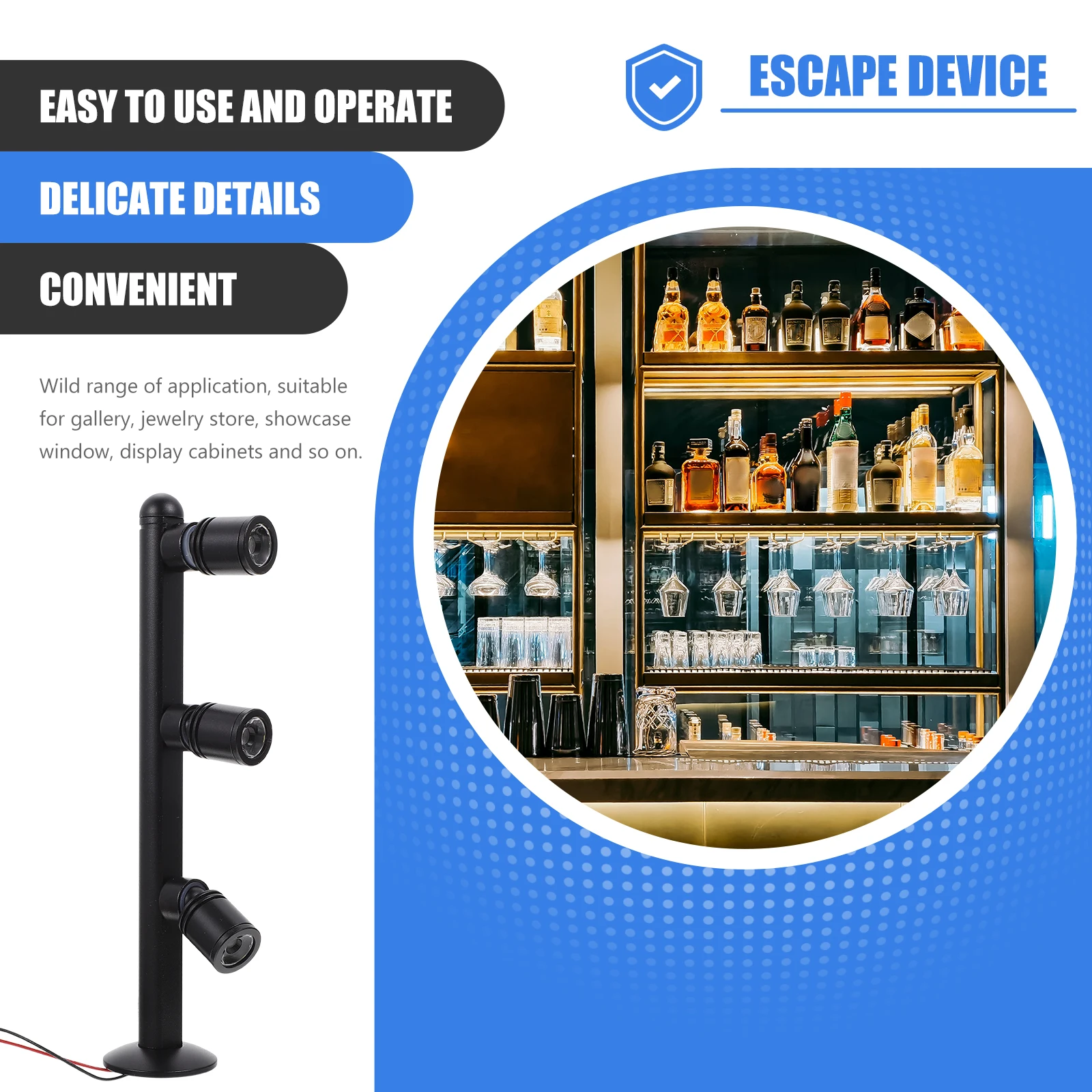 

Led Spotlight For Indoor Display Durable Compact Exhibition Lighting Tool Suitable Gallery Jewelry Store Showcase