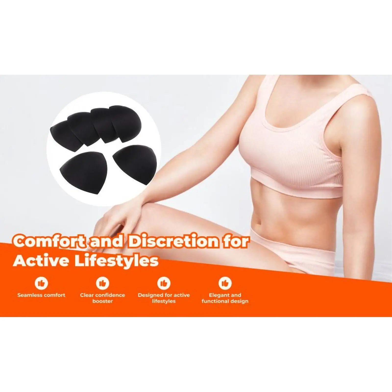 Soft Sponge Bra Insert Triangle Foam Pad Chest Enhancer for Swimsuit Bikini Bralette Sports Nursing Bra