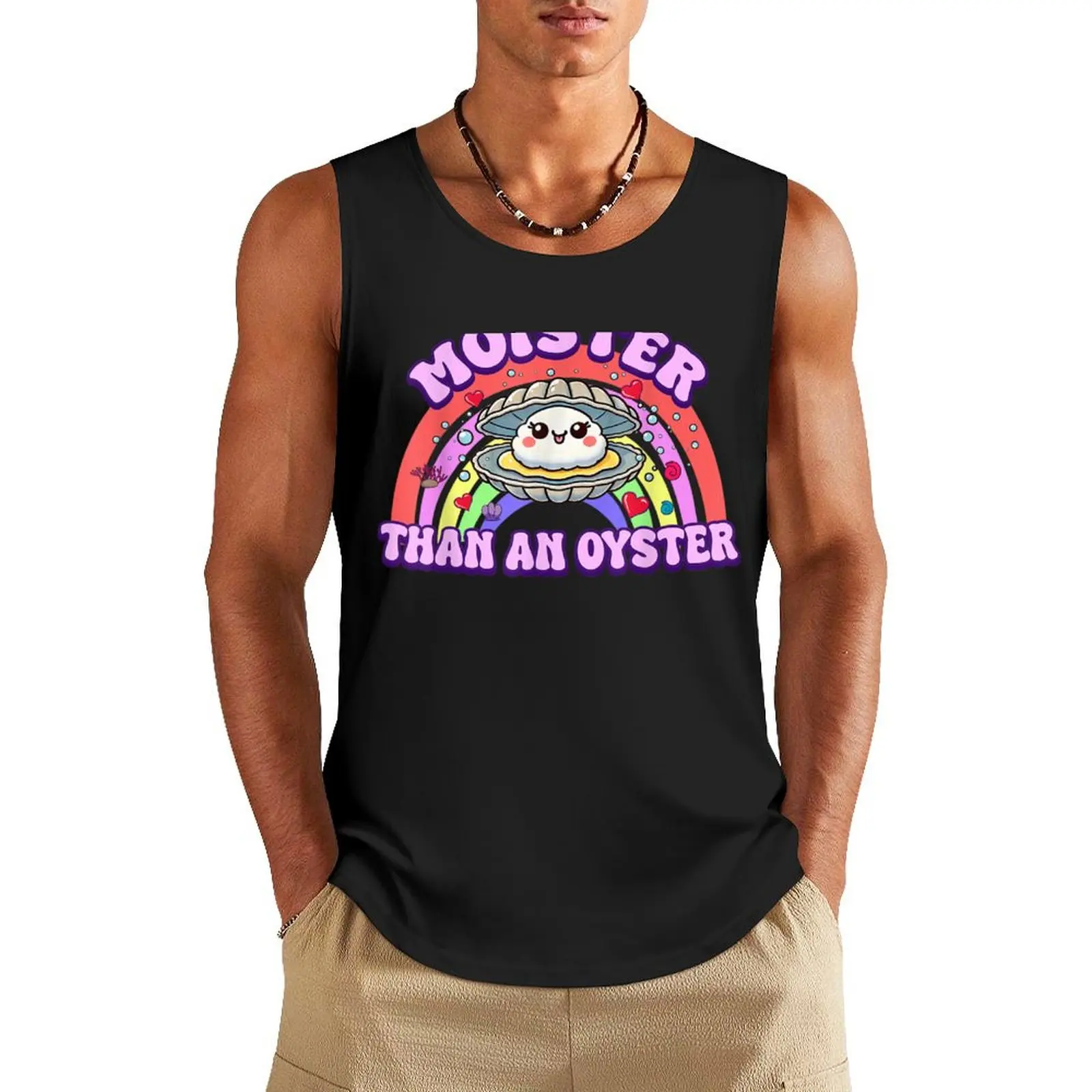 Moister Than An Oyster Shucking Funny Shellfish Shucker Tank Top summer 2025 sleeveless vests