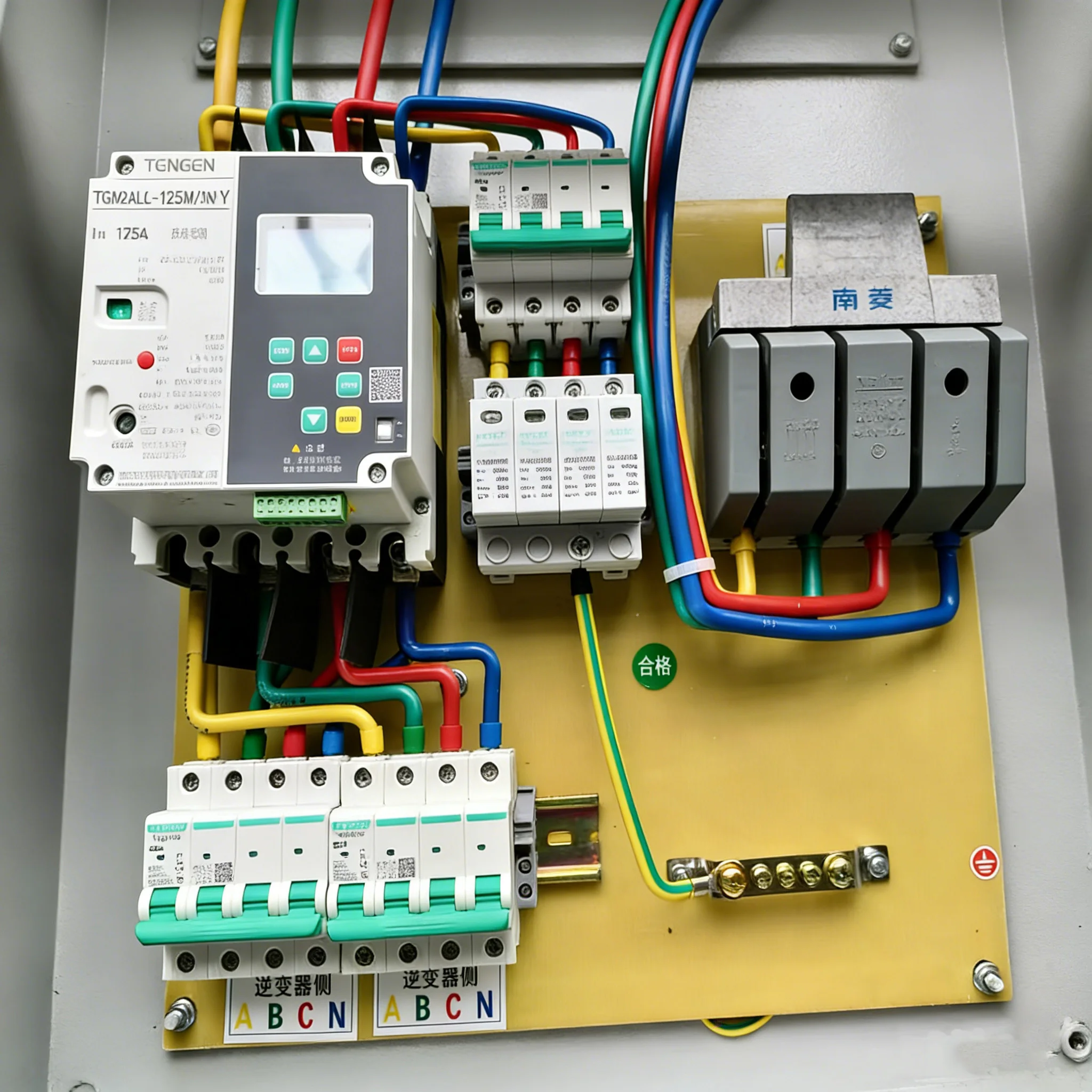 IPhotovoltaic Box, Distribution Box, Outdoor PV Box P65 PV Grid-Connected Box 2-Way Input, RCBO, MCB, SPD, Meter Space,