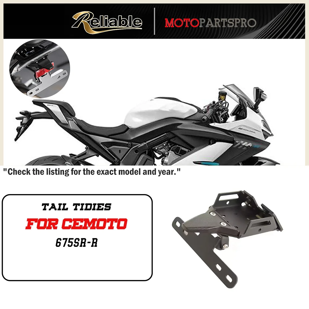 

For CFMOTO 675SR-R 675SRR 675 SR-R Motorcycle Accessories License Plate Holder Fender Eliminator Tail Frame Plate