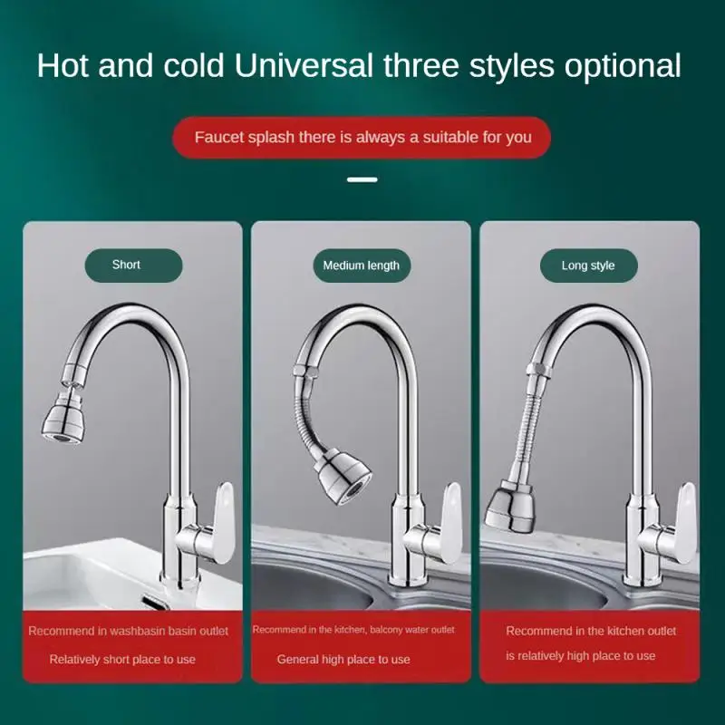 360 ° Draaibare Keukenkraan Beluchter Bubbler 3 Modi Badkamer Anti-Splash Tap Filter Nozzle Spoelbak Wastafel Tap Extender Adapter