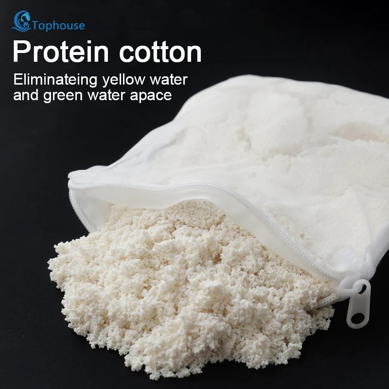 Protein cotton aquarium filter material,to eliminate yellow water and green water for inhibiting algae and purifying water