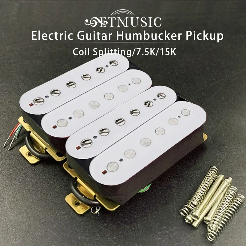 

Humbucker Electric Guitar Pickup Coil Splitting Pickup Humbucker Dual Coil Pickup 4 Conduct Cable N-7.5K/B-15K Output White