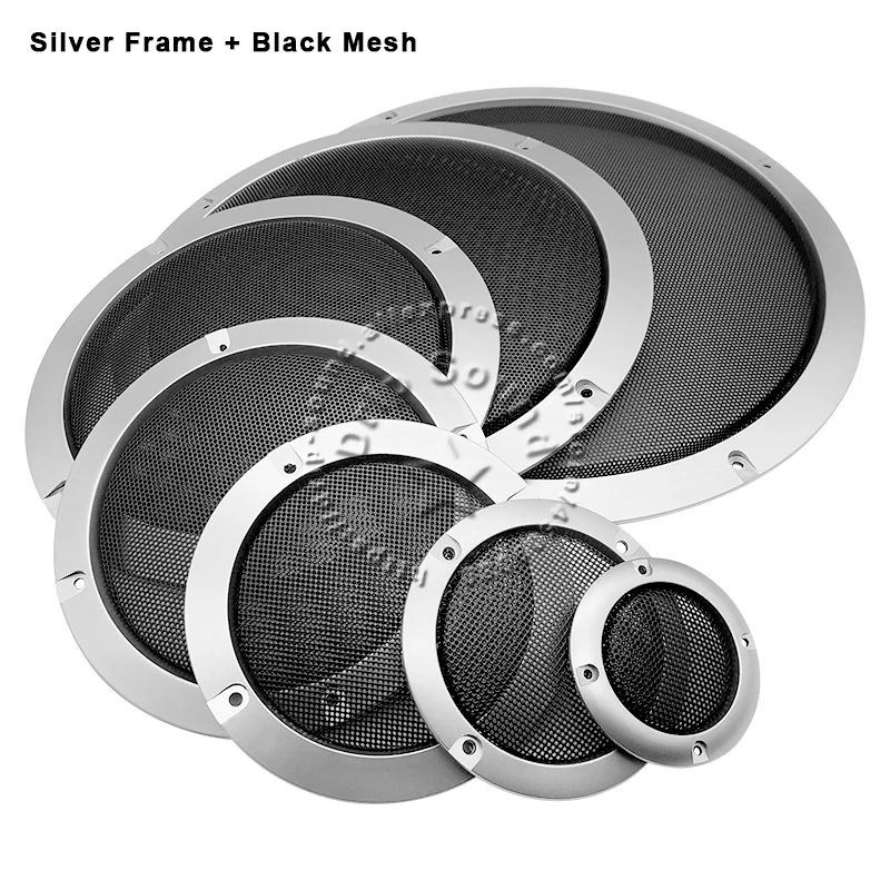 For 2"/3"/4"/5"/6.5"/8"/10" Inch Speaker Conversion Net Cover Car Audio Decorative Circle Metal Mesh Grille Protection 6A