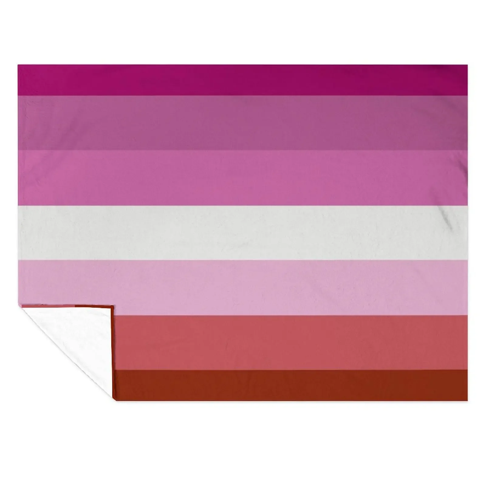 

Lesbian Pride Flag Throw Blanket warm winter Furrys Decorative Beds Flannel Fabric Blankets