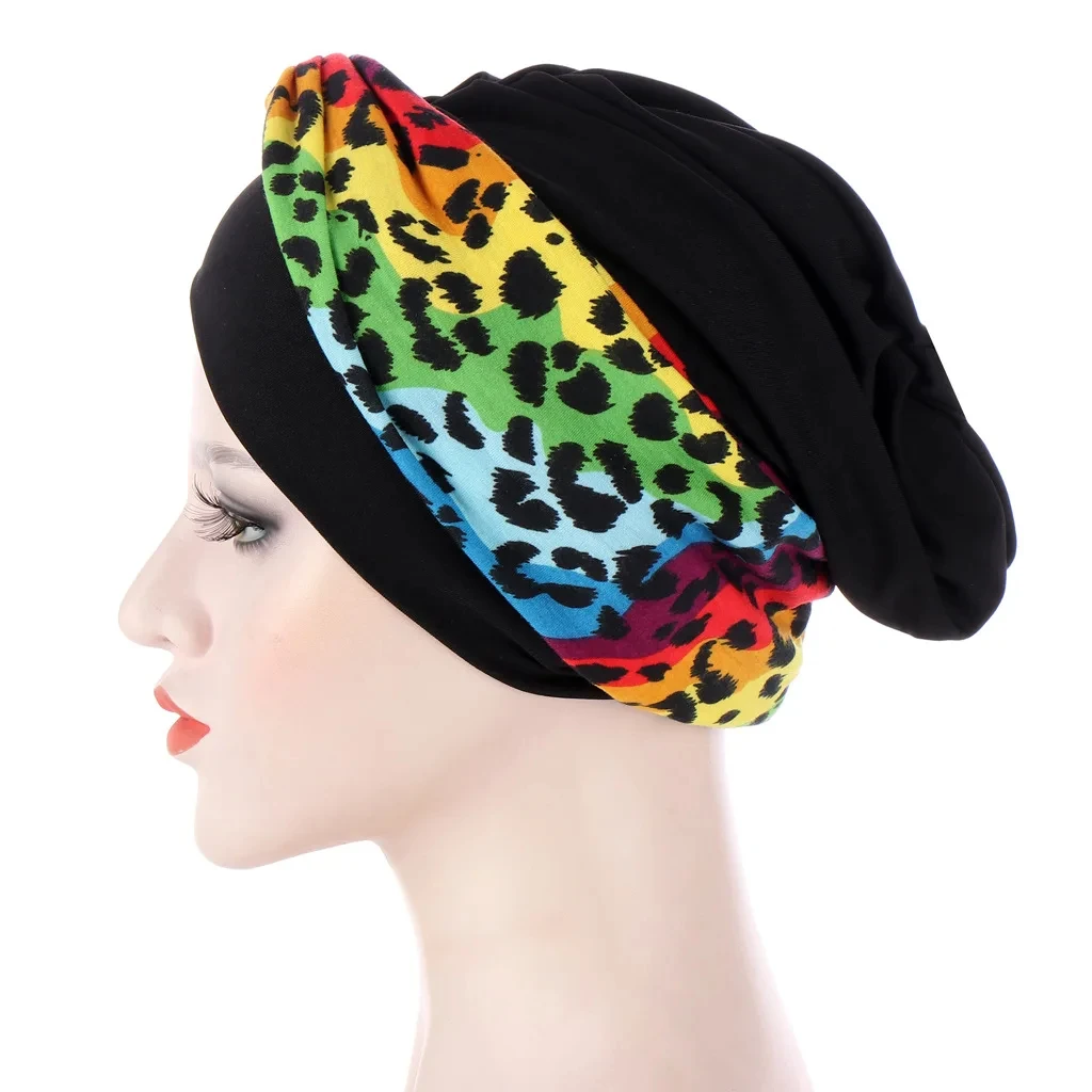 Gorro Hijab con estampado de Ramadán para mujer, pañuelo musulmán para la cabeza, listo para usar turbante, envoltura interior