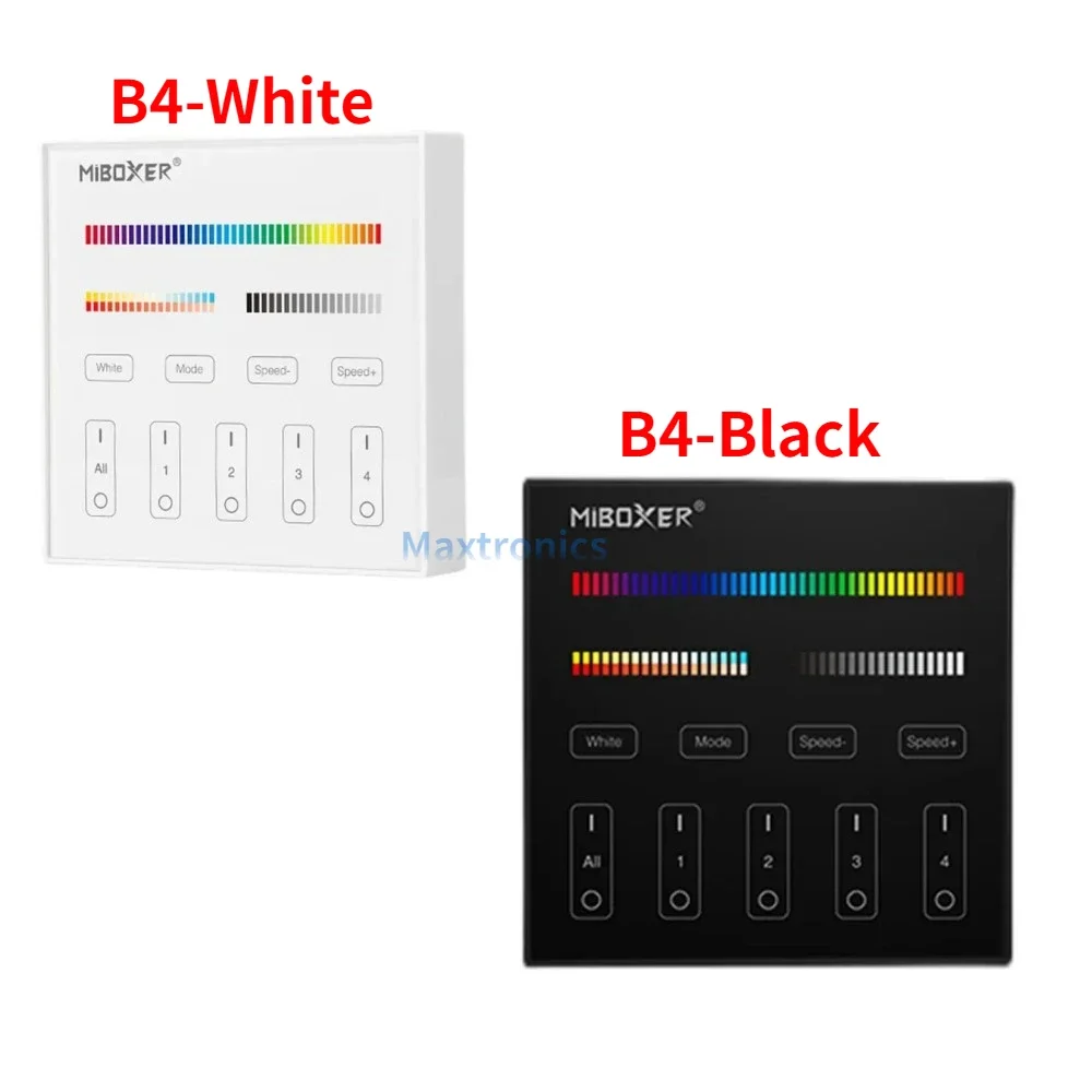 Miboxer B0 B1 B2 B3 B4 B8 2.4GHZ zdalny Panel dotykowy LED 4-strefowy/8-strefowy regulator ściemniania dla pojedynczy kolor/RGB + CCT/RGBW/lampa LED