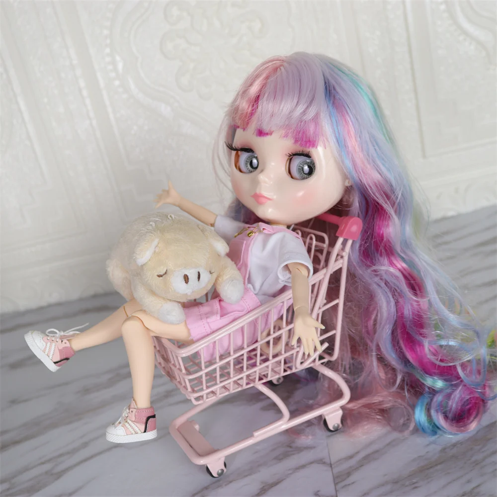 

ICY DBS Blyth doll 1/6 BJD Customized full set joint body with white skin, glossy face with ABhands girl gift, toy