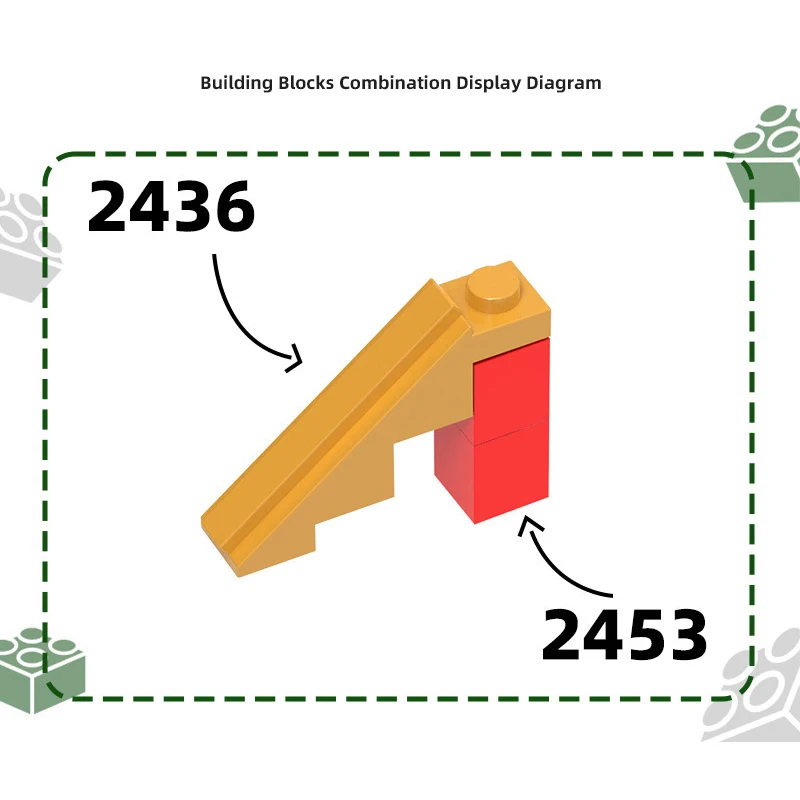 MOC 10PCS 70681W HouseปราสาทRidge Building Blocksชุด 73682W High-Techหลังคาประกอบอิฐอนุภาคไอเดียของเล่นเด็กของขวัญ