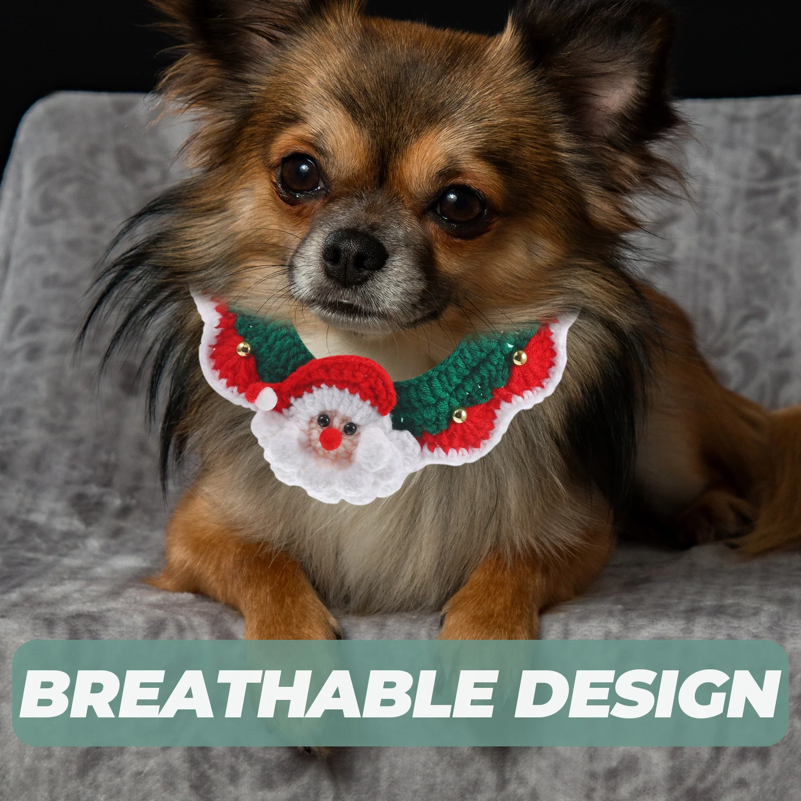 

Christmas Santa Dog Scarf Warm Pet Cat Accessory Knit Xmas Decorative Gift Cat Christmas Gift Xmas Scarf Dog Clothing