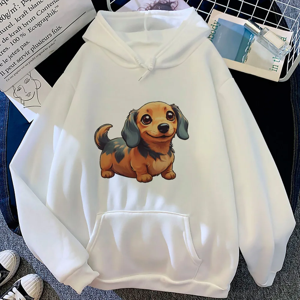 Perro Salchicha hoodie soft fabric comfortable Japanese designer female tracksuits comic graphic pattern winter