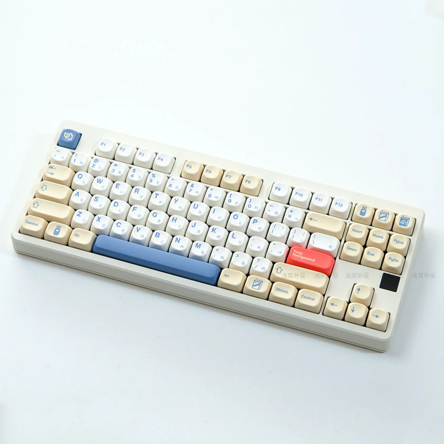 140 Keys MOA Keycaps PBT GMK Soy Milk English Korean Japanese for 60/64/84/98/108 Gaming Mechanical Keyboard MX Switch