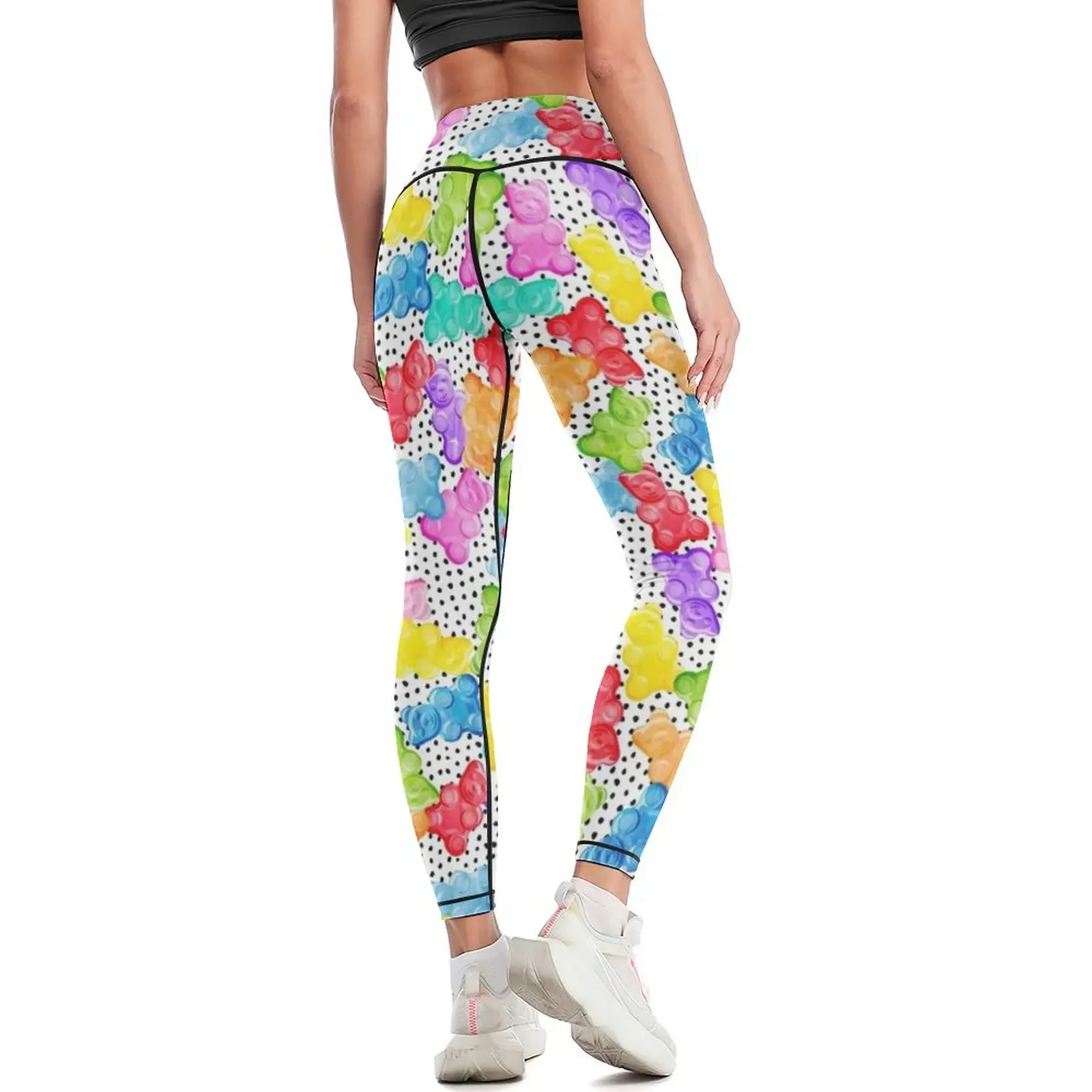 Gummy Bears on polka dots Legging Pakaian golf legging olahraga Celana latihan pakaian olahraga gym Legging Wanita