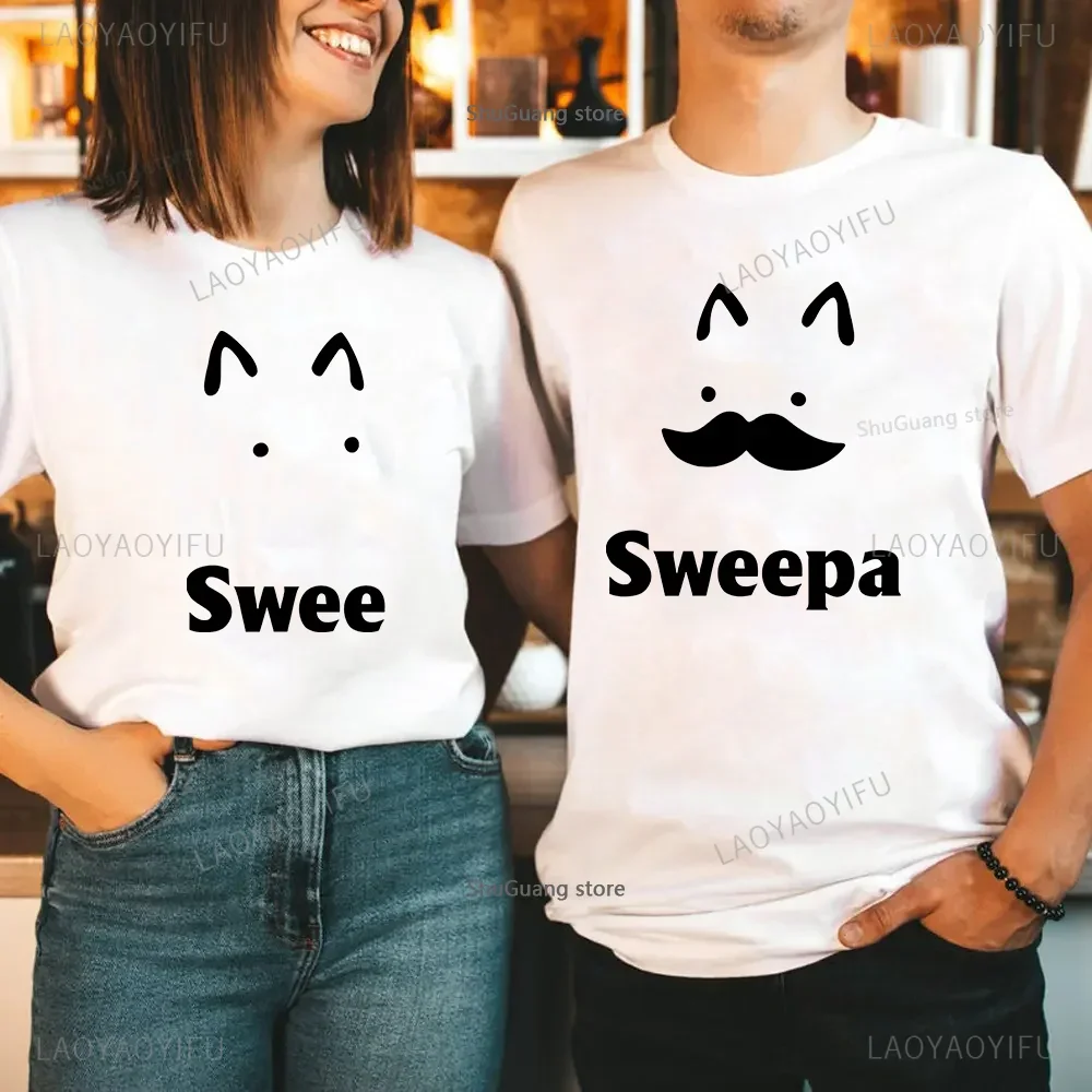 Hot Game Palworld T Shirt Kawaii Swee Sweepa Face Print Tops Kawaii Couples Clothes Graphic Cotton T Shirts Men Women Tee