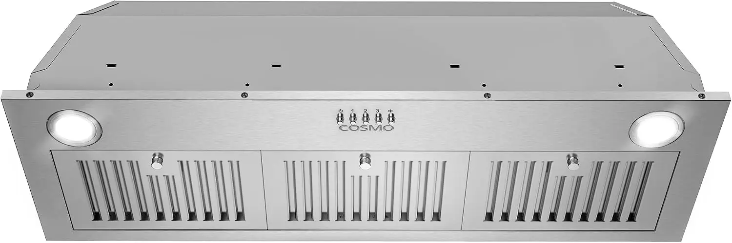 36-Inch 380 CFM Ducted Insert Range Hood with LED Lighting, Stainless Steel