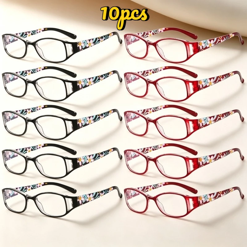 10pcs Anti Blue Light Foldable Presbyopic Eyewear Unisex +100,+200,+250