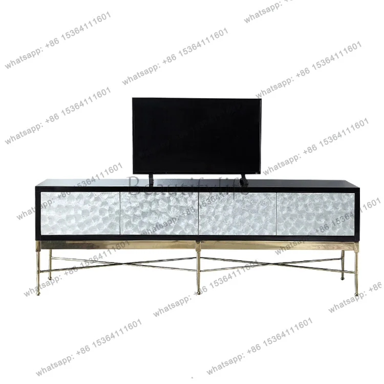 

American light luxury solid wood TV cabinet coffee table combination simple modern small apartment living room shell cabinet