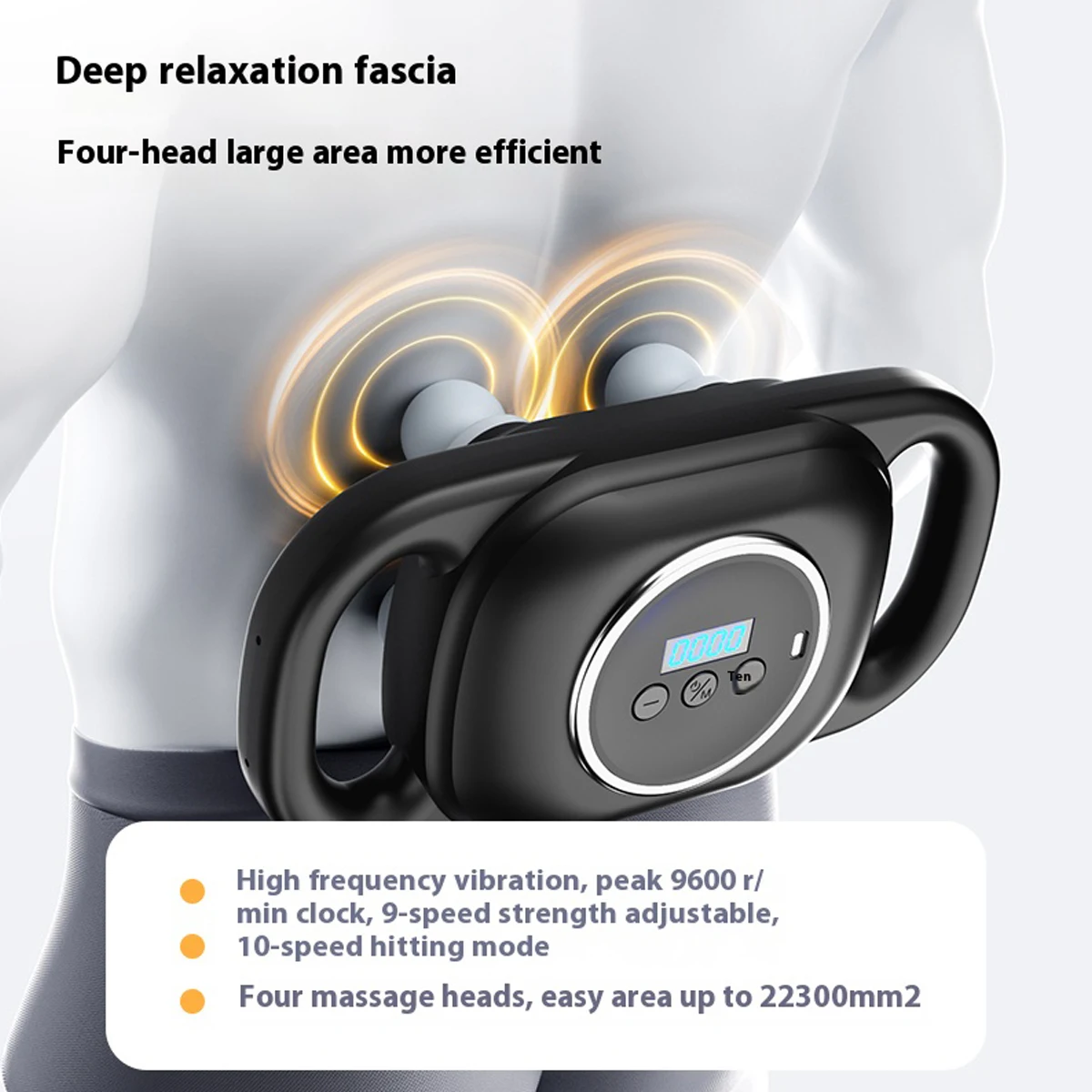 Four-head fascia gun muscle relaxation massager multi-function soothing massage gun electric massager