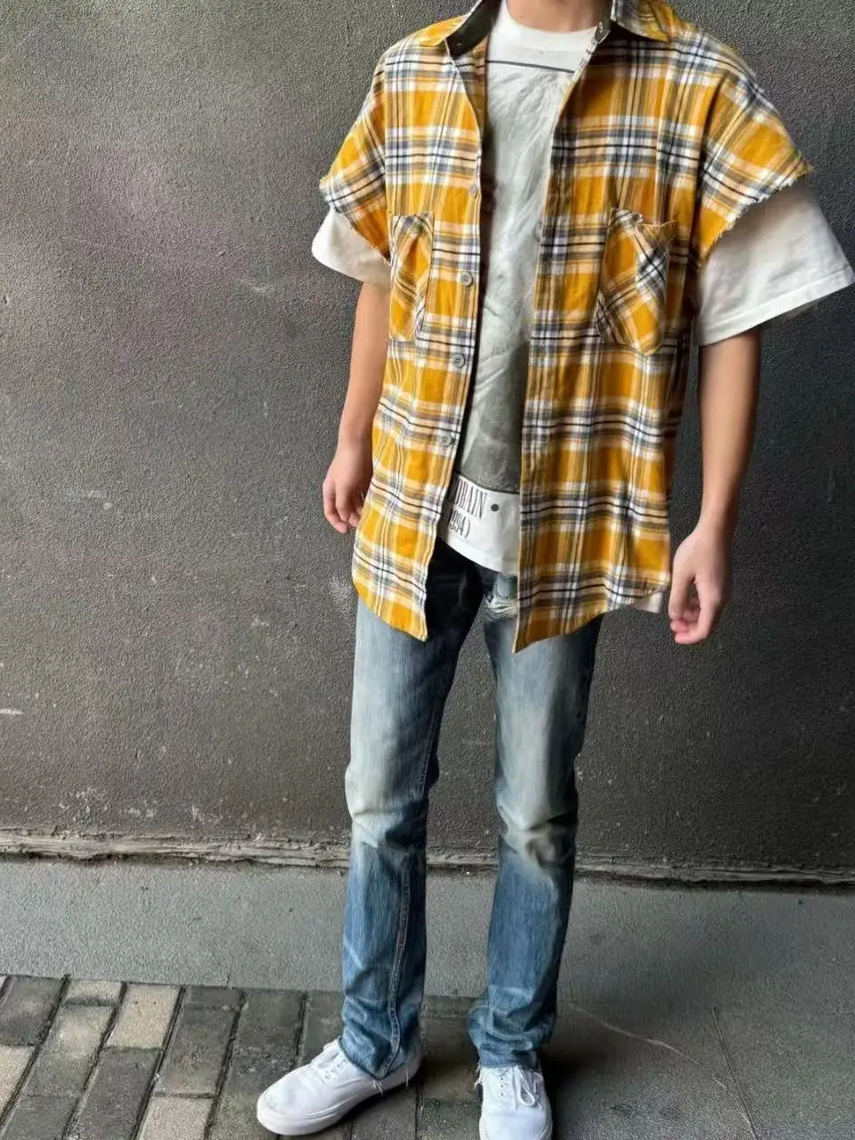 

High Street Bieber Base irt Pure Cotton High Quali id oulder irt Casual Loose Fit ort Sve Breathable Warm